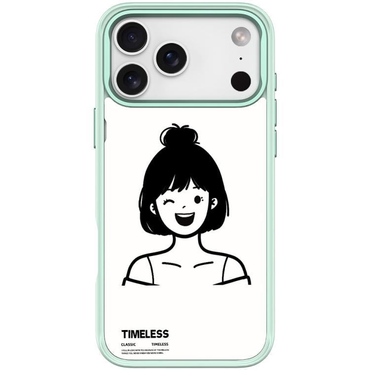 Custodia magnetica per telefono con motivo ragazza dai capelli corti in stile schizzo, For iPhone 17 Pro Max, For iPhone 17 Pro, For iPhone 17, For iPhone Air