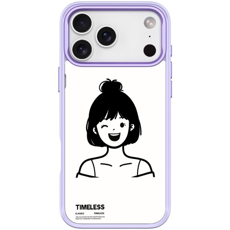 Custodia magnetica per telefono con motivo ragazza dai capelli corti in stile schizzo, For iPhone 17 Pro Max, For iPhone 17 Pro, For iPhone 17, For iPhone Air