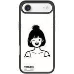Custodia magnetica per telefono con motivo ragazza dai capelli corti in stile schizzo, For iPhone 17 Pro Max, For iPhone 17 Pro, For iPhone 17, For iPhone Air