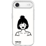 Custodia magnetica per telefono con motivo ragazza dai capelli corti in stile schizzo, For iPhone 17 Pro Max, For iPhone 17 Pro, For iPhone 17, For iPhone Air