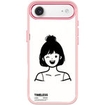 Custodia magnetica per telefono con motivo ragazza dai capelli corti in stile schizzo, For iPhone 17 Pro Max, For iPhone 17 Pro, For iPhone 17, For iPhone Air