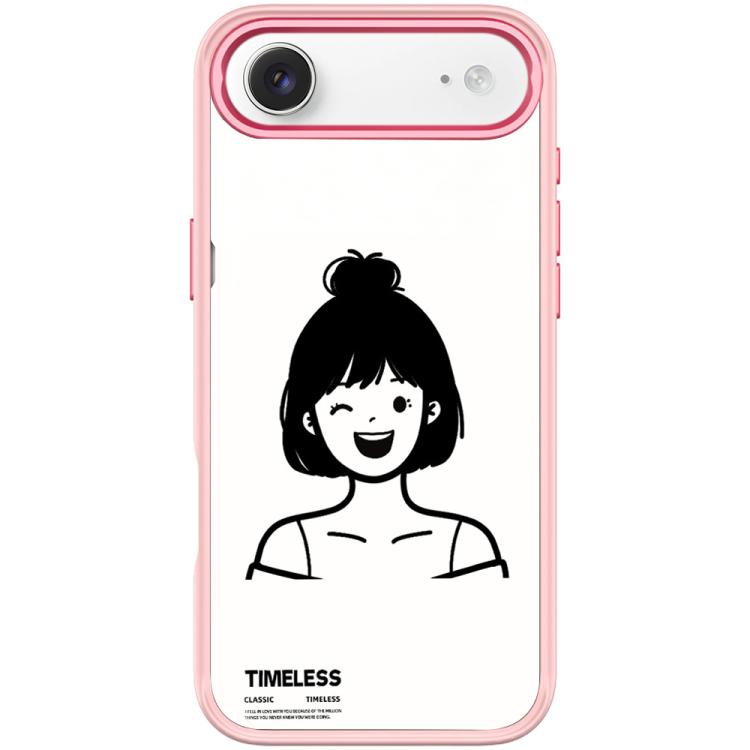 Custodia magnetica per telefono con motivo ragazza dai capelli corti in stile schizzo, For iPhone 17 Pro Max, For iPhone 17 Pro, For iPhone 17, For iPhone Air
