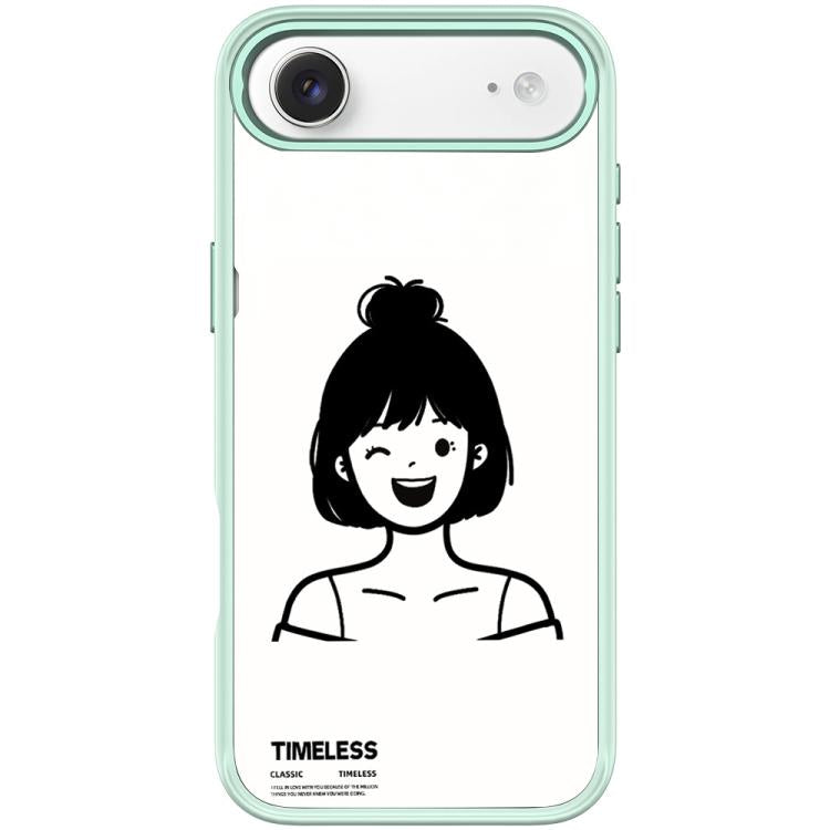 Custodia magnetica per telefono con motivo ragazza dai capelli corti in stile schizzo, For iPhone 17 Pro Max, For iPhone 17 Pro, For iPhone 17, For iPhone Air