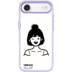 Custodia magnetica per telefono con motivo ragazza dai capelli corti in stile schizzo, For iPhone 17 Pro Max, For iPhone 17 Pro, For iPhone 17, For iPhone Air