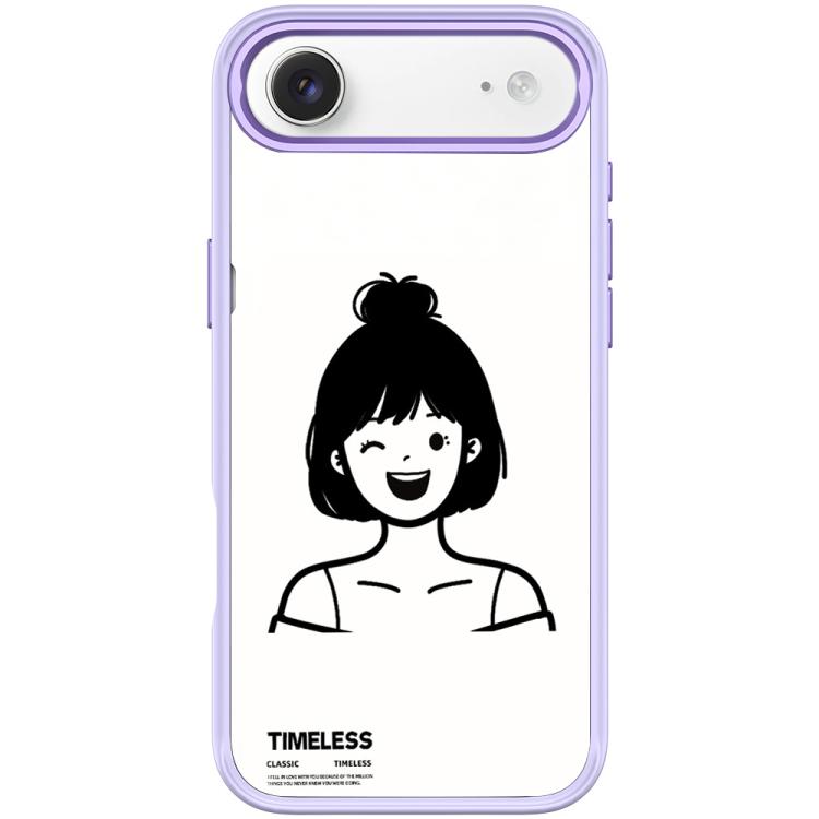 Custodia magnetica per telefono con motivo ragazza dai capelli corti in stile schizzo, For iPhone 17 Pro Max, For iPhone 17 Pro, For iPhone 17, For iPhone Air