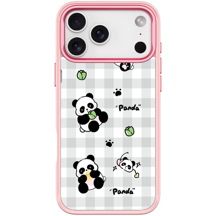 Adorabile custodia magnetica per telefono con motivo panda a griglia., For iPhone 17 Pro Max, For iPhone 17 Pro, For iPhone 17, For iPhone Air