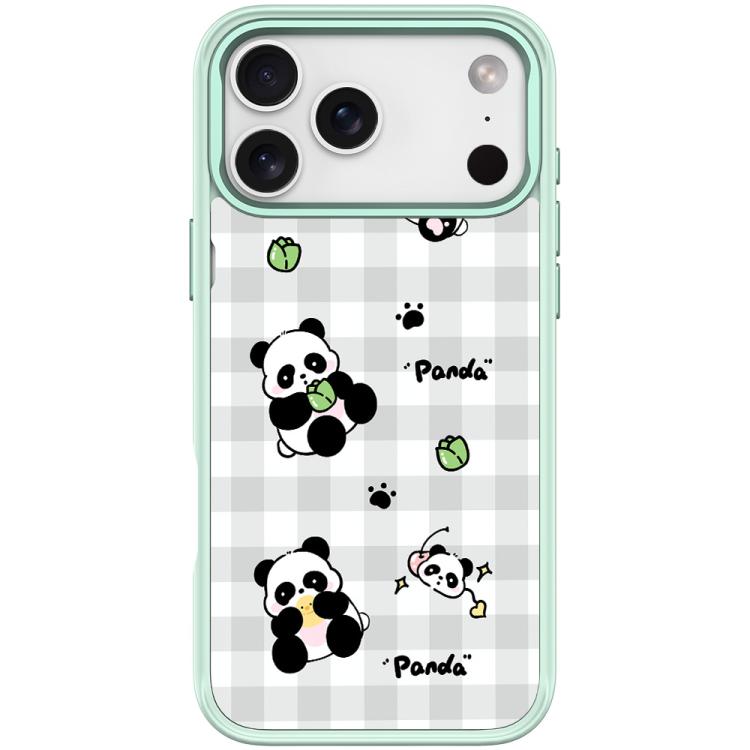 Adorabile custodia magnetica per telefono con motivo panda a griglia., For iPhone 17 Pro Max, For iPhone 17 Pro, For iPhone 17, For iPhone Air