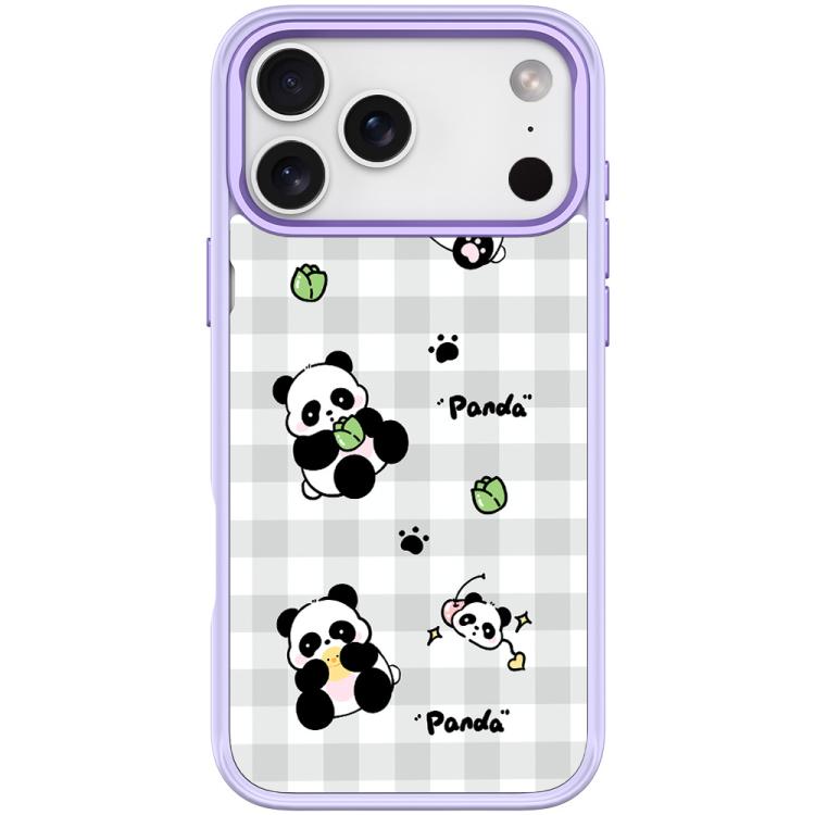 Adorabile custodia magnetica per telefono con motivo panda a griglia., For iPhone 17 Pro Max, For iPhone 17 Pro, For iPhone 17, For iPhone Air