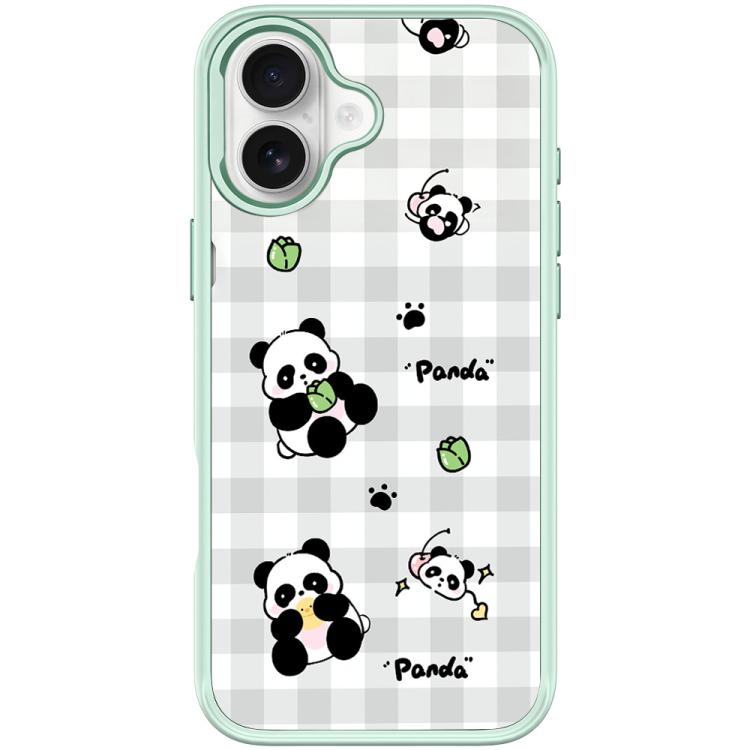 Adorabile custodia magnetica per telefono con motivo panda a griglia., For iPhone 17 Pro Max, For iPhone 17 Pro, For iPhone 17, For iPhone Air