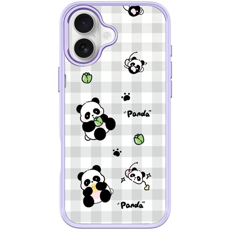 Adorabile custodia magnetica per telefono con motivo panda a griglia., For iPhone 17 Pro Max, For iPhone 17 Pro, For iPhone 17, For iPhone Air