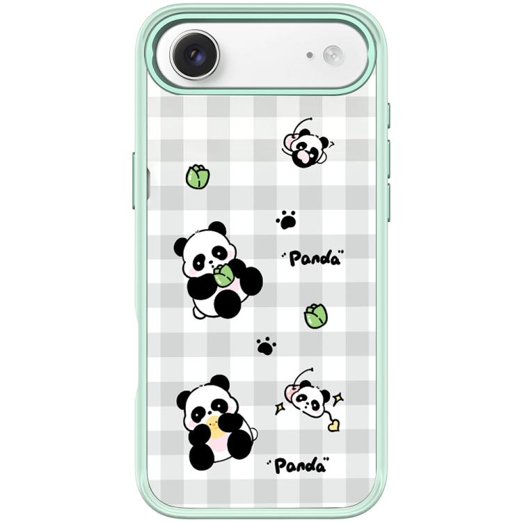 Adorabile custodia magnetica per telefono con motivo panda a griglia., For iPhone 17 Pro Max, For iPhone 17 Pro, For iPhone 17, For iPhone Air