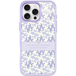 Custodia magnetica per telefono con motivo floreale viola chiaro, For iPhone 16 Pro Max, For iPhone 16 Pro, For iPhone 15 Pro Max, For iPhone 15 Pro