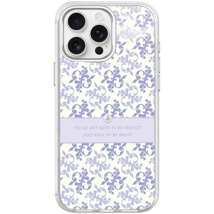 Custodia magnetica per telefono con motivo floreale viola chiaro, For iPhone 16 Pro Max, For iPhone 16 Pro, For iPhone 15 Pro Max, For iPhone 15 Pro