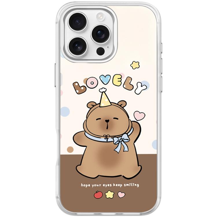 Adorabile custodia magnetica per telefono con motivo a piccolo capibara, For iPhone 16 Pro Max, For iPhone 16 Pro, For iPhone 15 Pro Max, For iPhone 15 Pro