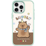 Adorabile custodia magnetica per telefono con motivo a piccolo capibara, For iPhone 16 Pro Max, For iPhone 16 Pro, For iPhone 15 Pro Max, For iPhone 15 Pro