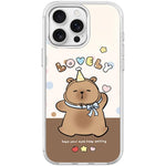 Adorabile custodia magnetica per telefono con motivo a piccolo capibara, For iPhone 16 Pro Max, For iPhone 16 Pro, For iPhone 15 Pro Max, For iPhone 15 Pro