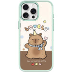 Adorabile custodia magnetica per telefono con motivo a piccolo capibara, For iPhone 16 Pro Max, For iPhone 16 Pro, For iPhone 15 Pro Max, For iPhone 15 Pro