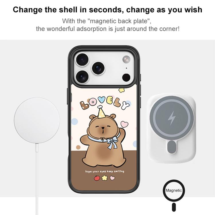 Adorabile custodia magnetica per telefono con motivo a piccolo capibara, For iPhone 17 Pro Max, For iPhone 17 Pro, For iPhone 17, For iPhone Air