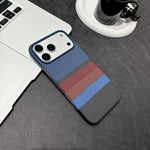 Custodia per telefono magnetica in PC con stampa a trasferimento d'acqua, effetto pelle a righe, con stampa a trasferimento d'acqua su entrambi i lati., For iPhone 17 Pro Max, For iPhone 17 Pro