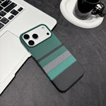 Custodia per telefono magnetica in PC con stampa a trasferimento d'acqua, effetto pelle a righe, con stampa a trasferimento d'acqua su entrambi i lati., For iPhone 17 Pro Max, For iPhone 17 Pro