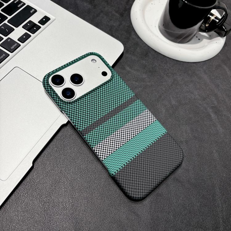 Custodia per telefono magnetica in PC con stampa a trasferimento d'acqua, effetto pelle a righe, con stampa a trasferimento d'acqua su entrambi i lati., For iPhone 17 Pro Max, For iPhone 17 Pro