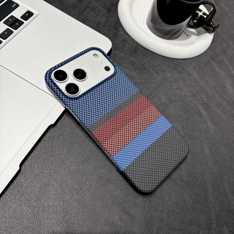 Custodia per telefono magnetica in PC con stampa a trasferimento d'acqua, effetto pelle a righe, con stampa a trasferimento d'acqua su entrambi i lati., For iPhone 17 Pro Max, For iPhone 17 Pro