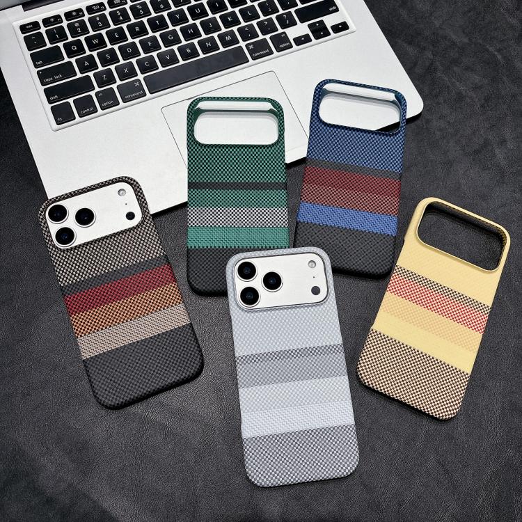Custodia per telefono magnetica in PC con stampa a trasferimento d'acqua, effetto pelle a righe, con stampa a trasferimento d'acqua su entrambi i lati., For iPhone 17 Pro Max, For iPhone 17 Pro