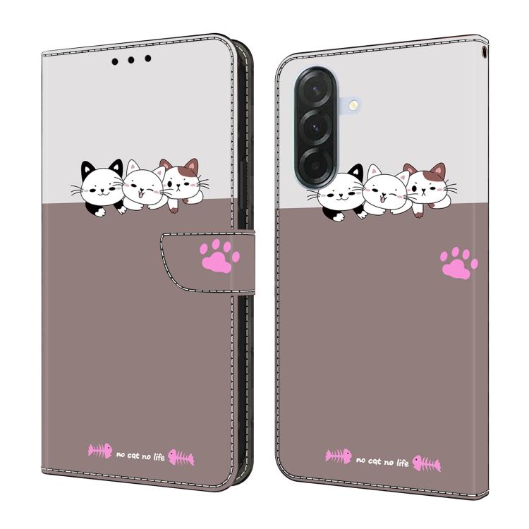Custodia per telefono in ecopelle con effetto cristallo., For Samsung Galaxy A57 5G