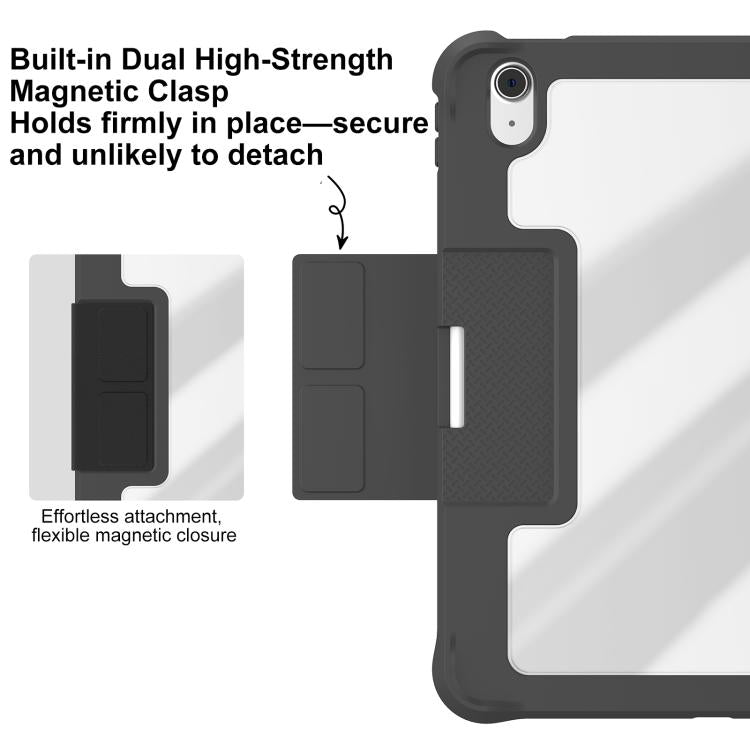 Custodia per tablet pieghevole a Y in ecopelle della serie Mutura LiShi, For iPad 2025 / 2022, For iPad Air 11 2026 / 2025 / 2024