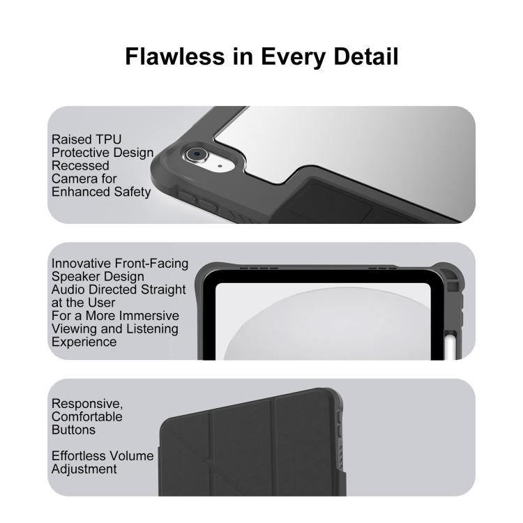 Custodia per tablet pieghevole a Y in ecopelle della serie Mutura LiShi, For iPad 2025 / 2022, For iPad Air 11 2026 / 2025 / 2024