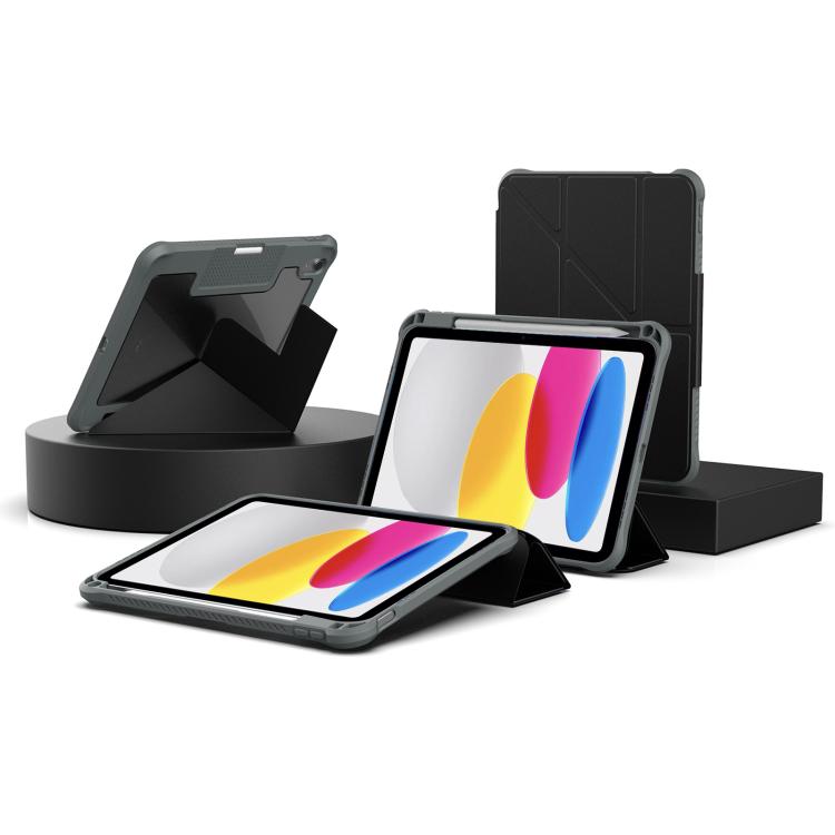 Custodia per tablet pieghevole a Y in ecopelle della serie Mutura LiShi, For iPad 2025 / 2022, For iPad Air 11 2026 / 2025 / 2024