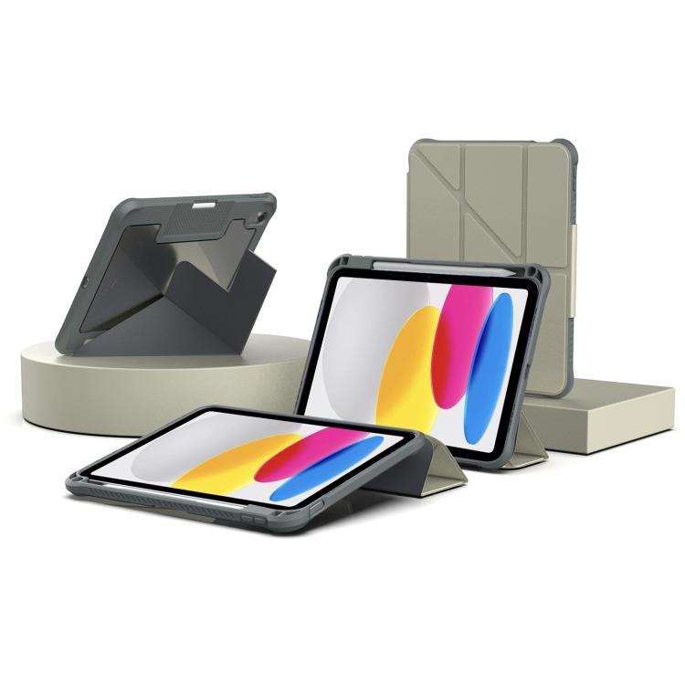 Custodia per tablet pieghevole a Y in ecopelle della serie Mutura LiShi, For iPad 2025 / 2022, For iPad Air 11 2026 / 2025 / 2024