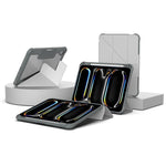 Custodia per tablet pieghevole a Y in ecopelle della serie Mutura LiShi, For iPad 2025 / 2022, For iPad Air 11 2026 / 2025 / 2024