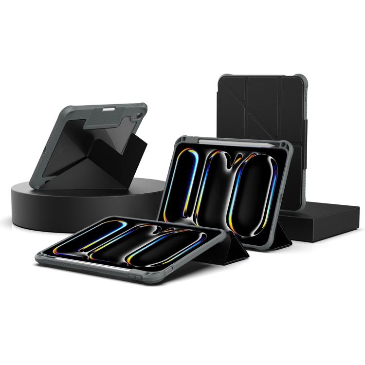 Custodia per tablet pieghevole a Y in ecopelle della serie Mutura LiShi, For iPad 2025 / 2022, For iPad Air 11 2026 / 2025 / 2024