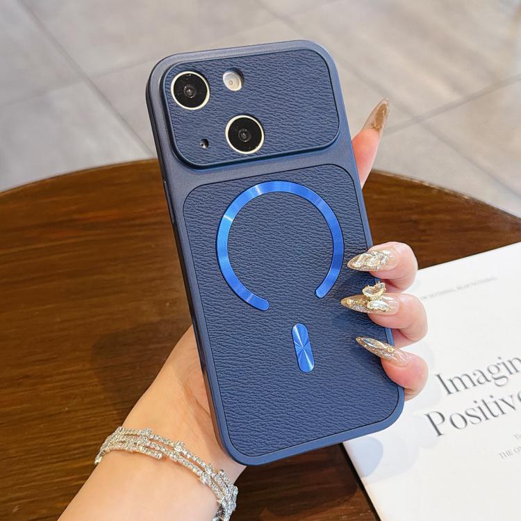 Custodia magnetica per telefono in ecopelle con texture litchi, For iPhone 15 Plus, For iPhone 15, For iPhone 14 Plus
