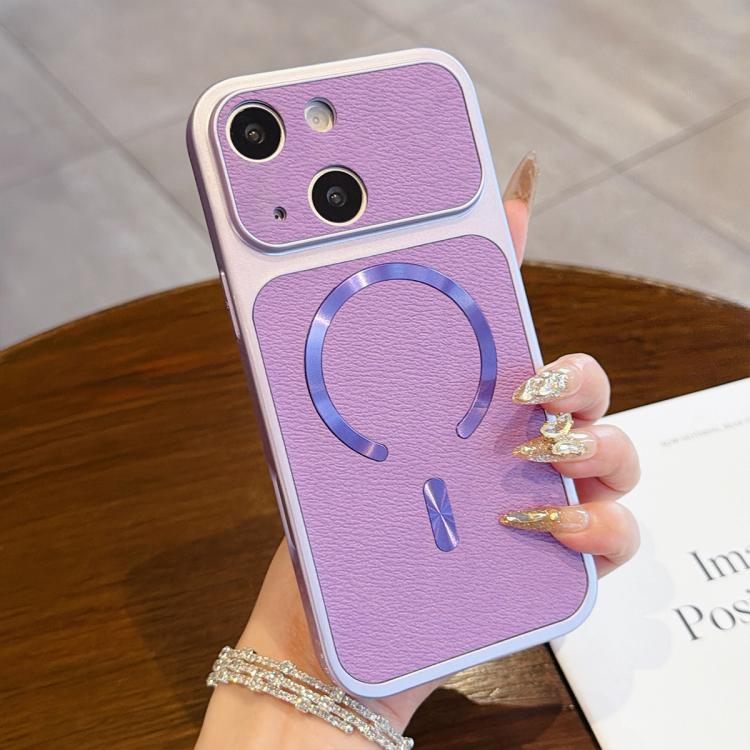 Custodia magnetica per telefono in ecopelle con texture litchi, For iPhone 15 Plus, For iPhone 15, For iPhone 14 Plus