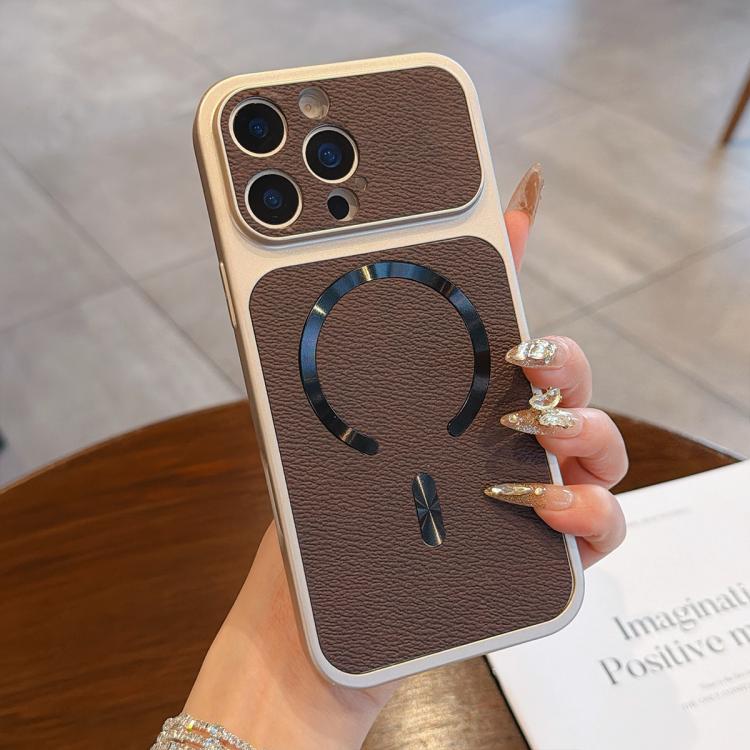 Custodia magnetica per telefono in ecopelle con texture litchi, For iPhone 16 Pro Max, For iPhone 16 Pro, For iPhone 16 Plus
