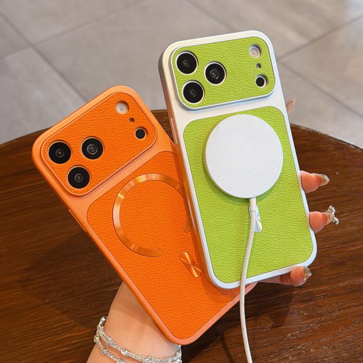 Custodia magnetica per telefono in ecopelle con texture litchi, For iPhone 15 Plus, For iPhone 15, For iPhone 14 Plus