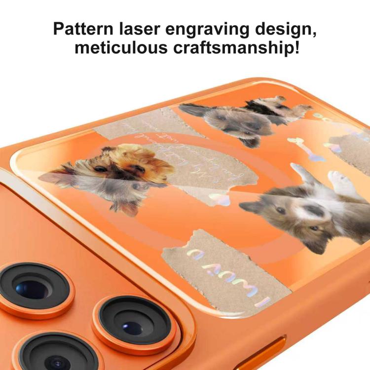 Custodia magnetica in silicone liquido con motivo di cuccioli reciproci, For iPhone 17 Pro Max, For iPhone 17 Pro