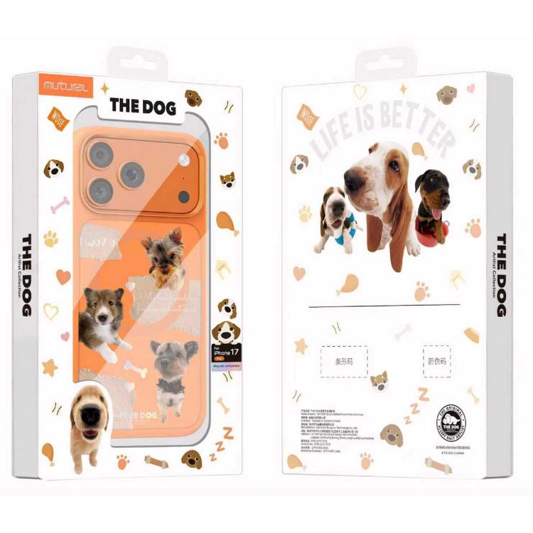 Custodia magnetica in silicone liquido con motivo di cuccioli reciproci, For iPhone 17 Pro Max, For iPhone 17 Pro