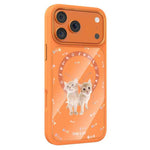 Custodia magnetica in silicone liquido con motivo di gatti in comune, For iPhone 17 Pro Max, For iPhone 17 Pro