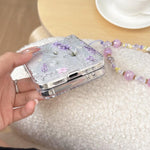 Cover per telefono con motivo a fiori di lavanda, For Samsung Galaxy Z Flip7 5G, For Samsung Galaxy Z Flip6, For Samsung Galaxy Z Flip5