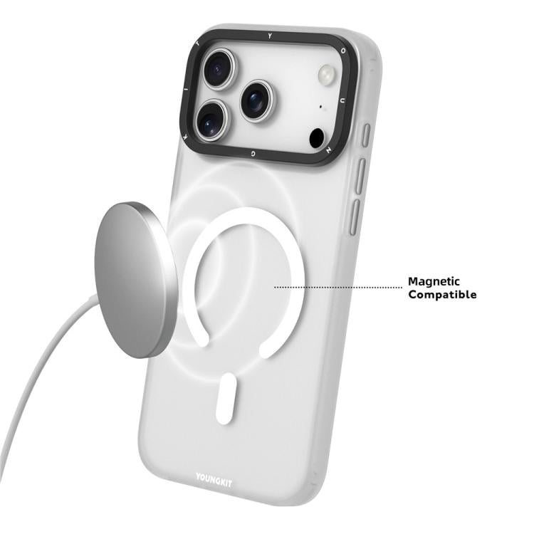 Custodia magnetica per telefono YOUNGKIT in PET TPU opaco., For iPhone 17 Pro Max, For iPhone 17 Pro
