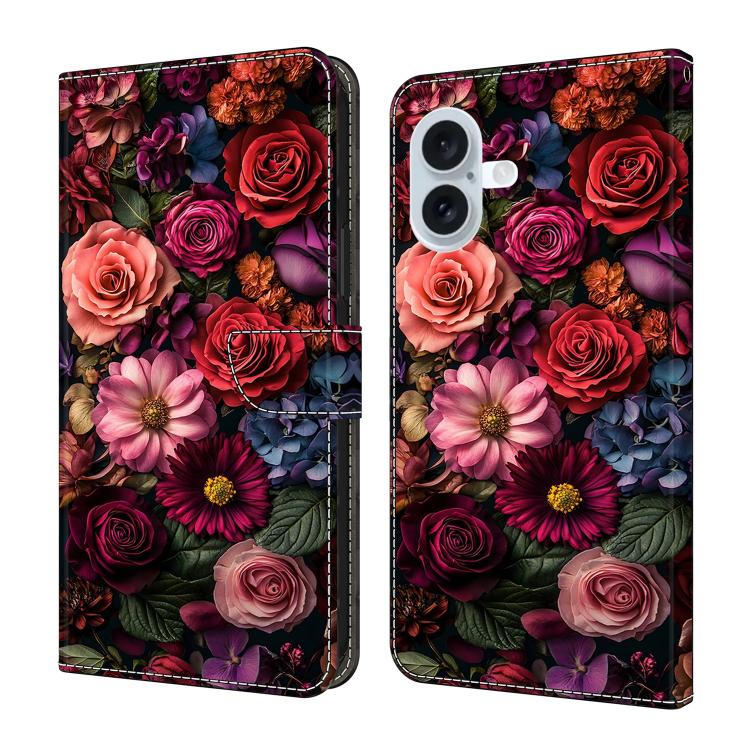 Custodia portafoglio in ecopelle effetto cristallo per iPhone 16