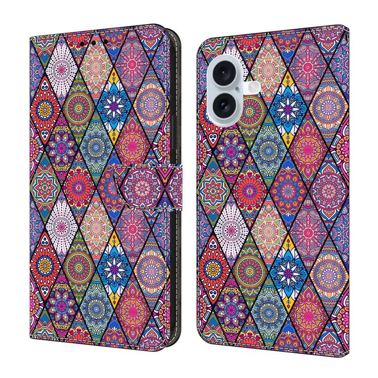 Custodia portafoglio in ecopelle effetto cristallo per iPhone 16