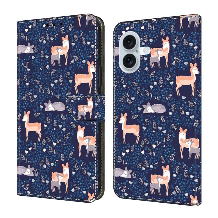 Custodia portafoglio in ecopelle effetto cristallo per iPhone 16