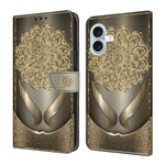 Custodia portafoglio in ecopelle effetto cristallo per iPhone 16