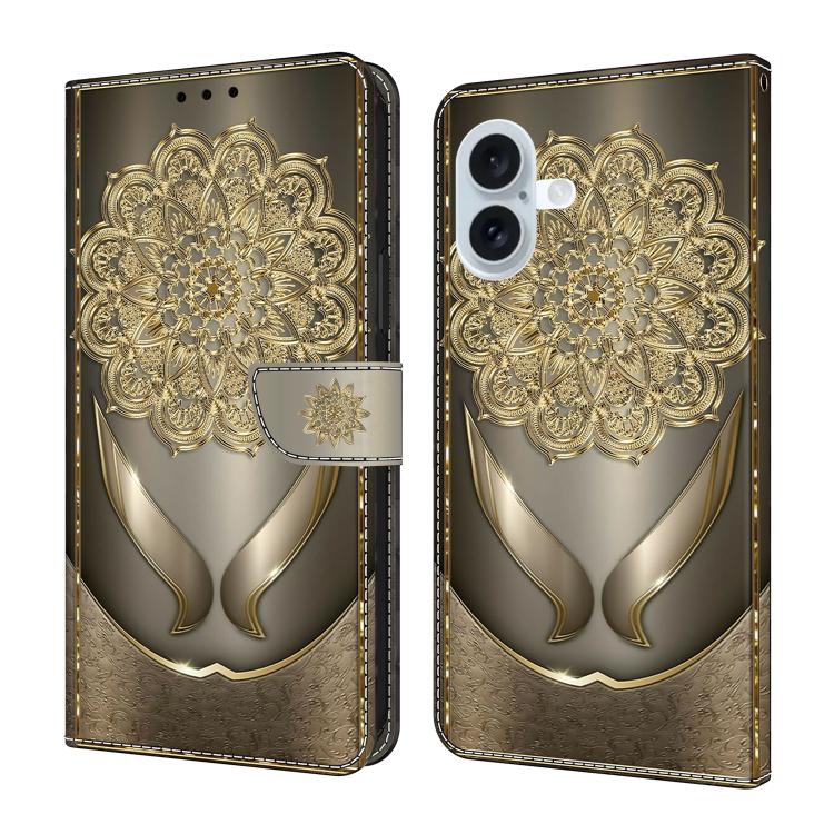 Custodia portafoglio in ecopelle effetto cristallo per iPhone 16