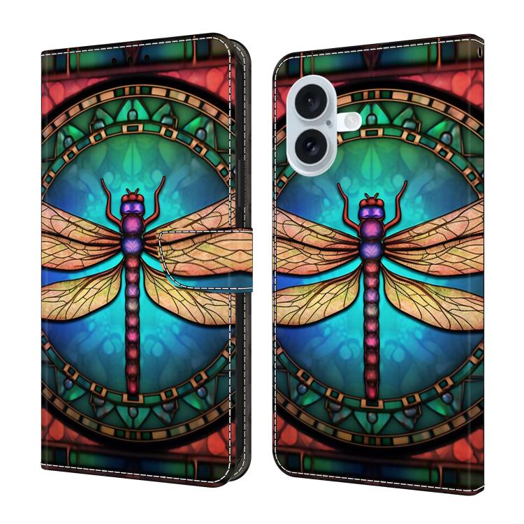 Custodia portafoglio in ecopelle effetto cristallo per iPhone 16