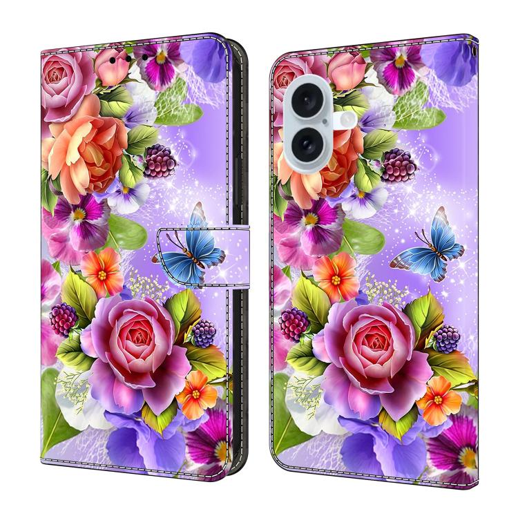Custodia portafoglio in ecopelle effetto cristallo per iPhone 16